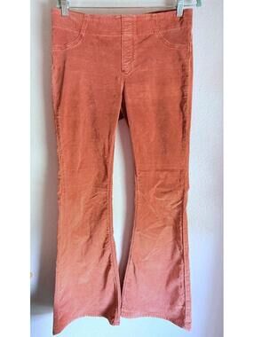 Free People Pull On Terracotta Corduroy Flare Jeans Size 30